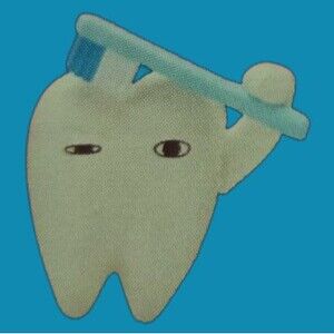 Teeth brushing itself figurine